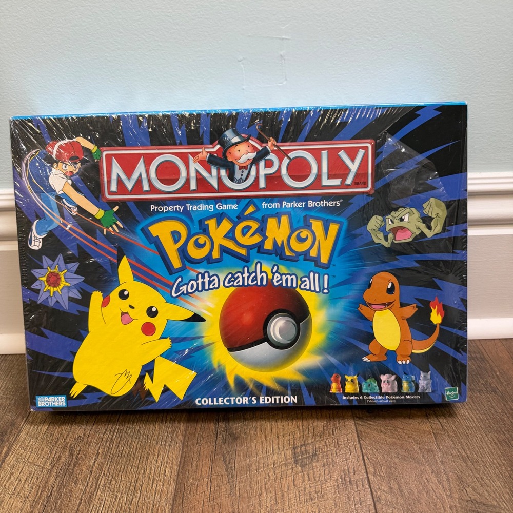 Parker Brothers Monopoly Pokemon Collector Edition Kids OS Blue
